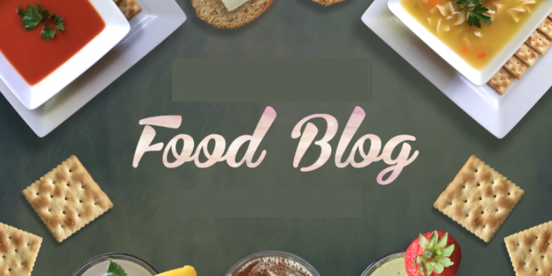 A Text Food Blog That Have Been Written In A Food Background.